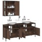 vidaXL Set de muebles de baño 3 pzas madera contrachapada roble marrón