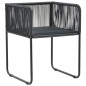 vidaXL Juego de comedor para jardín 5 piezas negro vidaXL Juego de comedor para jardín 5 piezas negro
