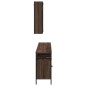 vidaXL Set de muebles de baño 3 pzas madera contrachapada roble marrón