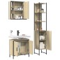 vidaXL Set de muebles de baño 3 pzas madera contrachapada roble sonoma vidaXL Set de muebles de baño 3 pzas madera contrachapada roble sonoma