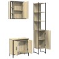 vidaXL Set de muebles de baño 3 pzas madera contrachapada roble sonoma vidaXL Set de muebles de baño 3 pzas madera contrachapada roble sonoma