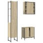 vidaXL Set de muebles de baño 3 pzas madera contrachapada roble sonoma vidaXL Set de muebles de baño 3 pzas madera contrachapada roble sonoma