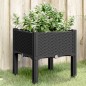 vidaXL Jardinera con patas PP negro 40x40x42 cm vidaXL Jardinera con patas PP negro 40x40x42 cm