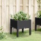 vidaXL Jardinera con patas PP negro 40x40x42 cm vidaXL Jardinera con patas PP negro 40x40x42 cm