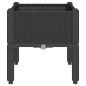 vidaXL Jardinera con patas PP negro 40x40x42 cm vidaXL Jardinera con patas PP negro 40x40x42 cm