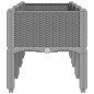 vidaXL Jardinera con patas PP gris claro 120x40x42 cm