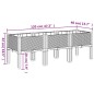 vidaXL Jardinera con patas PP gris claro 120x40x42 cm