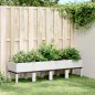 vidaXL Jardinera con patas PP blanco 160x40x42 cm vidaXL Jardinera con patas PP blanco 160x40x42 cm