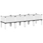 vidaXL Jardinera con patas PP blanco 160x40x42 cm vidaXL Jardinera con patas PP blanco 160x40x42 cm