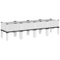 vidaXL Jardinera con patas PP blanco 160x40x42 cm vidaXL Jardinera con patas PP blanco 160x40x42 cm