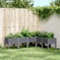 vidaXL Jardinera con patas PP gris 160x120x42 cm vidaXL Jardinera con patas PP gris 160x120x42 cm