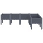 vidaXL Jardinera con patas PP gris 160x120x42 cm vidaXL Jardinera con patas PP gris 160x120x42 cm