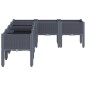 vidaXL Jardinera con patas PP gris 160x120x42 cm vidaXL Jardinera con patas PP gris 160x120x42 cm