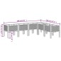 vidaXL Jardinera con patas PP gris 160x120x42 cm vidaXL Jardinera con patas PP gris 160x120x42 cm