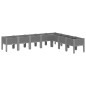 vidaXL Jardinera con patas PP gris claro 200x160x42 cm vidaXL Jardinera con patas PP gris claro 200x160x42 cm