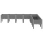vidaXL Jardinera con patas PP gris claro 200x160x42 cm vidaXL Jardinera con patas PP gris claro 200x160x42 cm