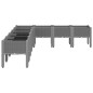 vidaXL Jardinera con patas PP gris claro 200x160x42 cm vidaXL Jardinera con patas PP gris claro 200x160x42 cm