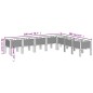 vidaXL Jardinera con patas PP gris claro 200x160x42 cm vidaXL Jardinera con patas PP gris claro 200x160x42 cm