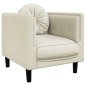 vidaXL Sillón con cojín terciopelo color crema vidaXL Sillón con cojín terciopelo color crema