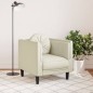 vidaXL Sillón con cojín terciopelo color crema vidaXL Sillón con cojín terciopelo color crema