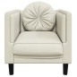 vidaXL Sillón con cojín terciopelo color crema vidaXL Sillón con cojín terciopelo color crema