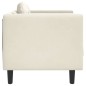 vidaXL Sillón con cojín terciopelo color crema vidaXL Sillón con cojín terciopelo color crema