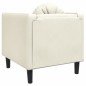 vidaXL Sillón con cojín terciopelo color crema vidaXL Sillón con cojín terciopelo color crema