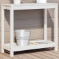 vidaXL Mesa de plantación con estante madera pino blanco 82,5x35x75 cm vidaXL Mesa de plantación con estante madera pino blanco 82,5x35x75 cm