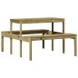 vidaXL Mesa de pícnic madera pino impregnada 110x134x75 cm