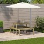 vidaXL Mesa de pícnic madera pino impregnada 110x134x75 cm