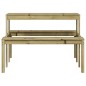 vidaXL Mesa de pícnic madera pino impregnada 110x134x75 cm