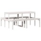 vidaXL Mesa de pícnic madera maciza de pino blanco 160x134x75 cm
