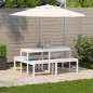 vidaXL Mesa de pícnic madera maciza de pino blanco 160x134x75 cm