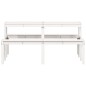 vidaXL Mesa de pícnic madera maciza de pino blanco 160x134x75 cm