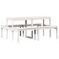 vidaXL Mesa de pícnic madera maciza de pino blanco 160x134x75 cm