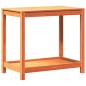 vidaXL Mesa de plantación y estante madera maciza marrón 82,5x50x75 cm