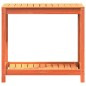 vidaXL Mesa de plantación y estante madera maciza marrón 82,5x50x75 cm