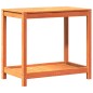 vidaXL Mesa de plantación y estante madera maciza marrón 82,5x50x75 cm