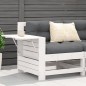 vidaXL Sofá de jardín con reposabrazo mesa auxiliar madera pino blanco vidaXL Sofá de jardín con reposabrazo mesa auxiliar madera pino blanco