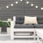 vidaXL Sofá de jardín con reposabrazo mesa auxiliar madera pino blanco vidaXL Sofá de jardín con reposabrazo mesa auxiliar madera pino blanco