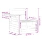 vidaXL Sofá de jardín con reposabrazo mesa auxiliar madera pino blanco vidaXL Sofá de jardín con reposabrazo mesa auxiliar madera pino blanco