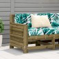 vidaXL Sofá de jardín con reposabrazos madera impregnada 69x62x70,5cm vidaXL Sofá de jardín con reposabrazos madera impregnada 69x62x70,5cm