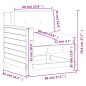 vidaXL Sofá de jardín con reposabrazos y cojín madera maciza Douglas vidaXL Sofá de jardín con reposabrazos y cojín madera maciza Douglas