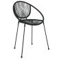 vidaXL Juego de comedor de jardín 5 piezas ratán PVC negro vidaXL Juego de comedor de jardín 5 piezas ratán PVC negro