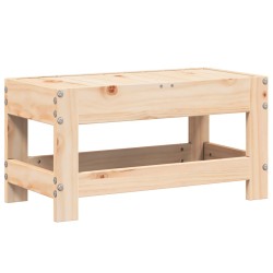vidaXL Taburete de jardín madera maciza de pino 62x30x32 cm