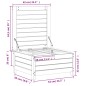 vidaXL Taburete de jardín madera de pino marrón cera 62x63,5x32 cm vidaXL Taburete de jardín madera de pino marrón cera 62x63,5x32 cm