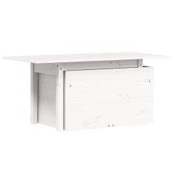 vidaXL Mesa de jardín madera maciza de pino blanca 100x50x75 cm