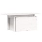 vidaXL Mesa de jardín madera maciza de pino blanca 100x50x75 cm vidaXL Mesa de jardín madera maciza de pino blanca 100x50x75 cm