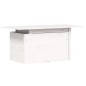 vidaXL Mesa de jardín madera maciza de pino blanca 100x50x75 cm vidaXL Mesa de jardín madera maciza de pino blanca 100x50x75 cm