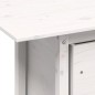 vidaXL Mesa de jardín madera maciza de pino blanca 100x50x75 cm vidaXL Mesa de jardín madera maciza de pino blanca 100x50x75 cm
